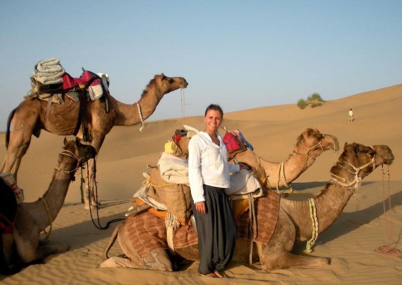 Camel and horse riding